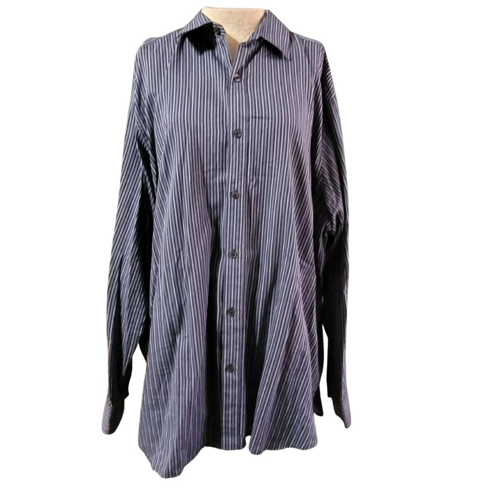 Michael Kors Blue Button Down Cotton Dress Shirt Size XXL